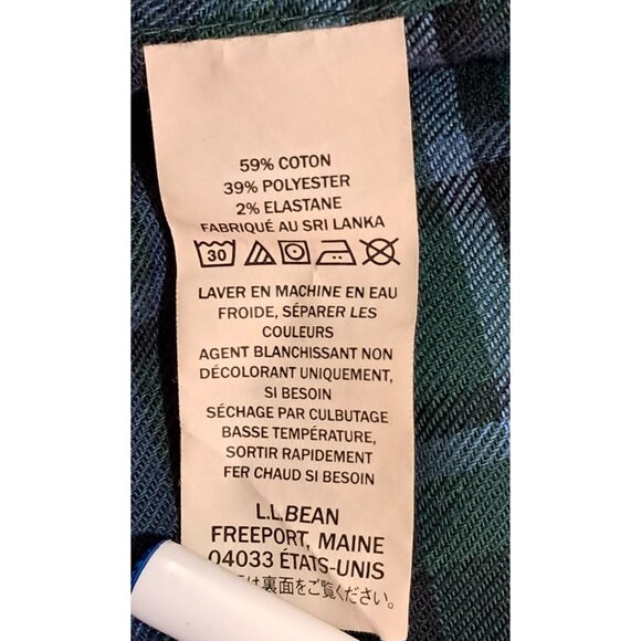 L.L.Bean Plaid Flannel Sirt Mens M Traditional Fit Lightweight Gorpcore Outdoors - Picture 4 of 15